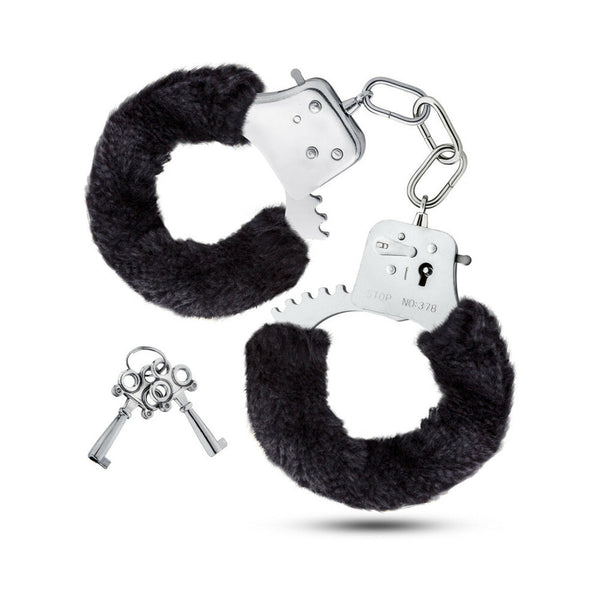 Adjustable Faux Fur Cuffs Black