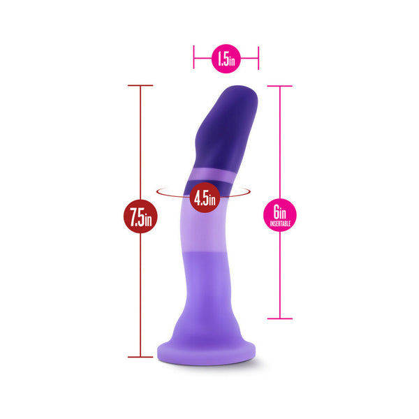 D2 Purple Rain 7.5 in. Silicone Dildo
