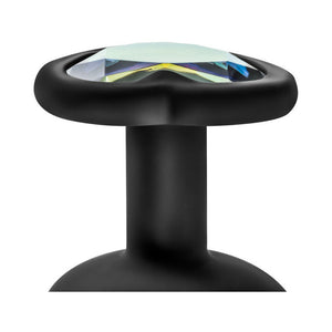 3-Piece Bling Plug Training Kit with Rainbow Gem Base Black