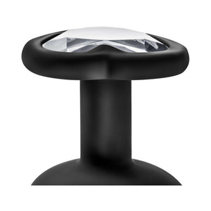 3-Piece Bling Plug Training Kit with White Gem Base Black