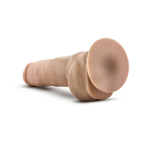 Big Boy 10 in. Posable Dual Density Dildo with Balls Beige