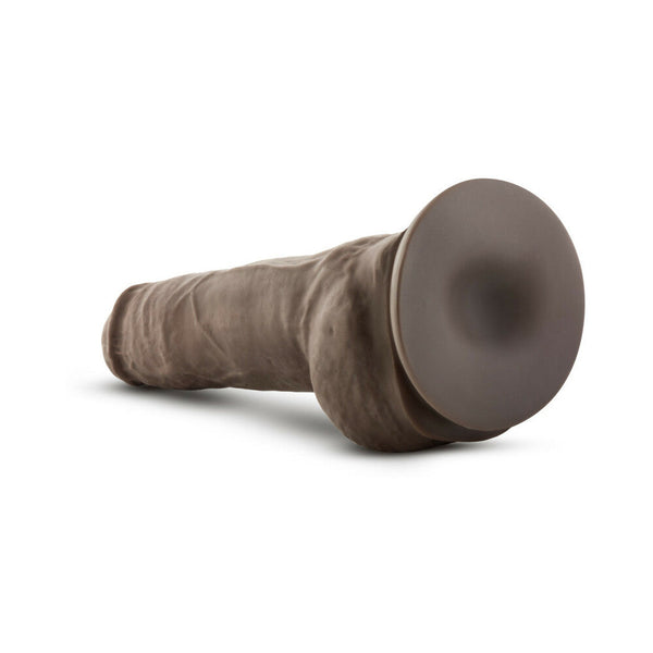 Big Boy 10 in. Posable Dual Density Dildo with Balls Brown