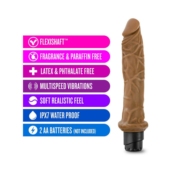 Vibe 8 Realistic 9.75 in. Vibrating Dildo Tan