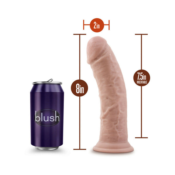 Realistic 8 in. Dildo with Suction Cup Beige