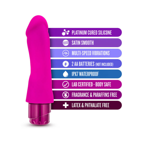Marco 7.75 in. Silicone Vibrating Dildo Pink