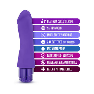 Marco 7.75 in. Silicone Vibrating Dildo Purple