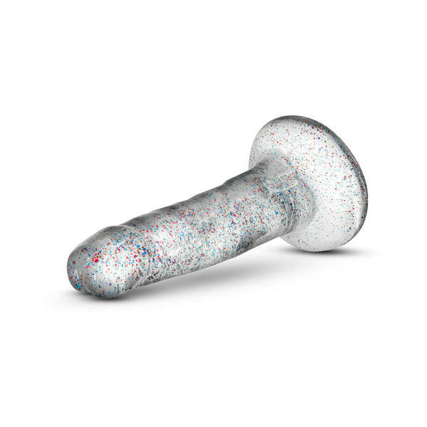 5.5 in. Glitter Dong Realistic Dildo with Suction Cup Sparkling Clear