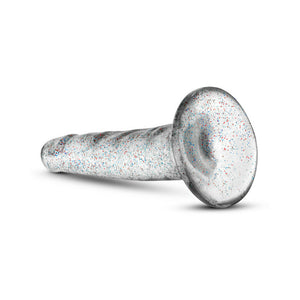 5.5 in. Glitter Dong Realistic Dildo with Suction Cup Sparkling Clear