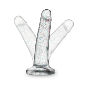 5.5 in. Glitter Dong Realistic Dildo with Suction Cup Sparkling Clear