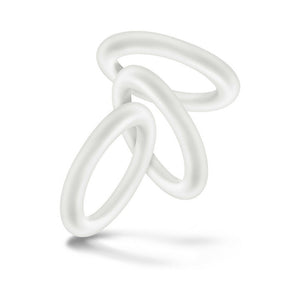 Blush Performance VS2 Pure Premium Silicone Cockrings 3-Pack Small White