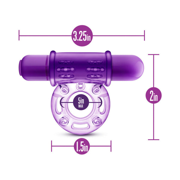 Couples Play Vibrating Cockring Purple