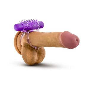 The Player Vibrating Double Strap Cockring Purple