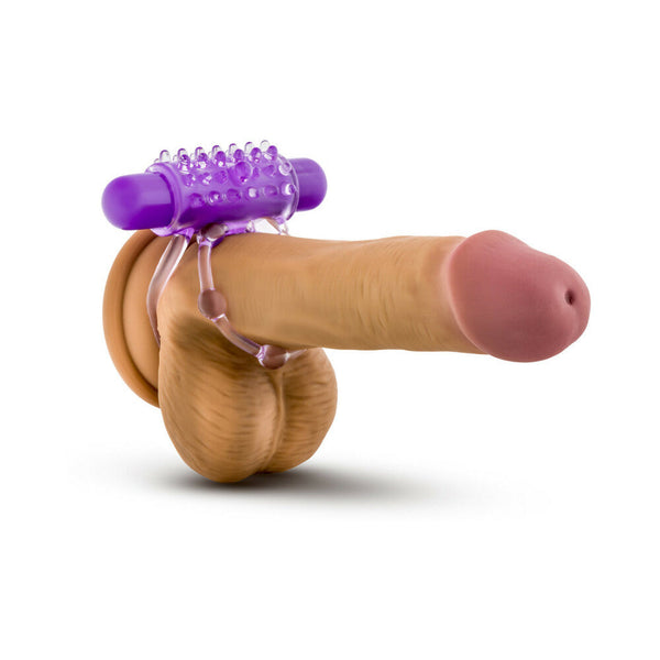 The Player Vibrating Double Strap Cockring Purple