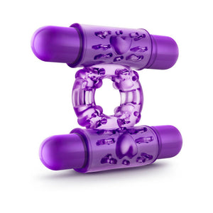 Double Play Dual Vibrating Cockring Purple