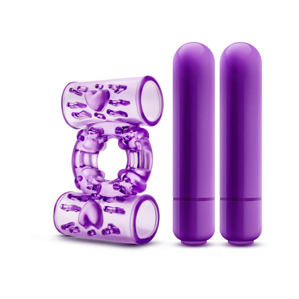 Double Play Dual Vibrating Cockring Purple