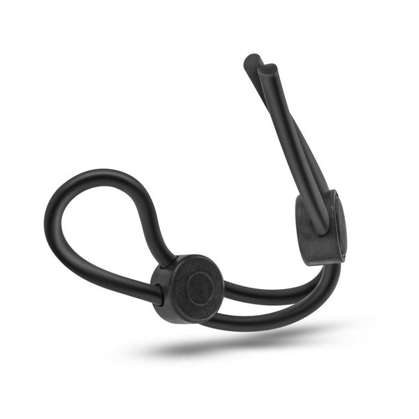 Silicone Double Loop Lasso/Bolo Cockring Black