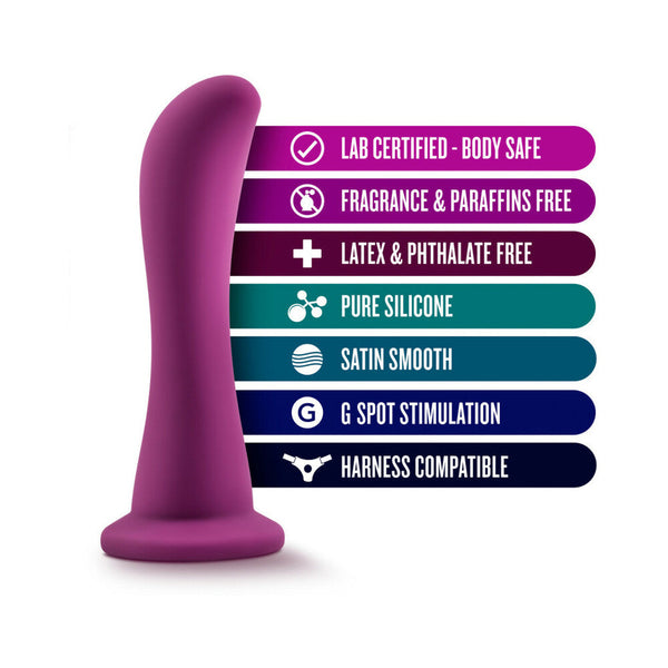 Bellatrix 6.25 in. Curved Dildo with Suction Cup Plum