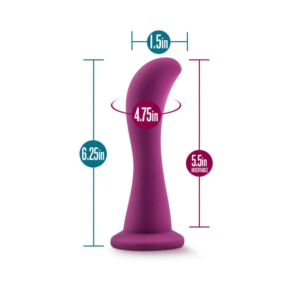 Bellatrix 6.25 in. Curved Dildo with Suction Cup Plum