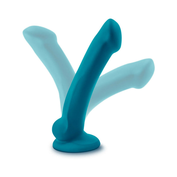 Reina 7 in. Silicone Dildo with Suction Cup Teal