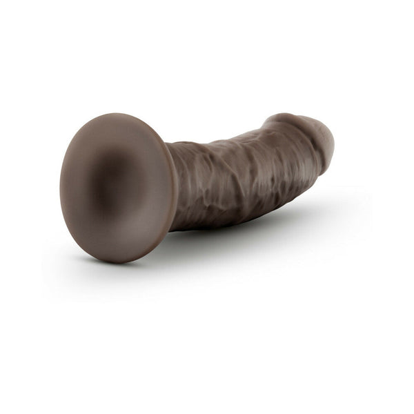 8 in. Posable Dual Density Dildo with Suction Cup Brown