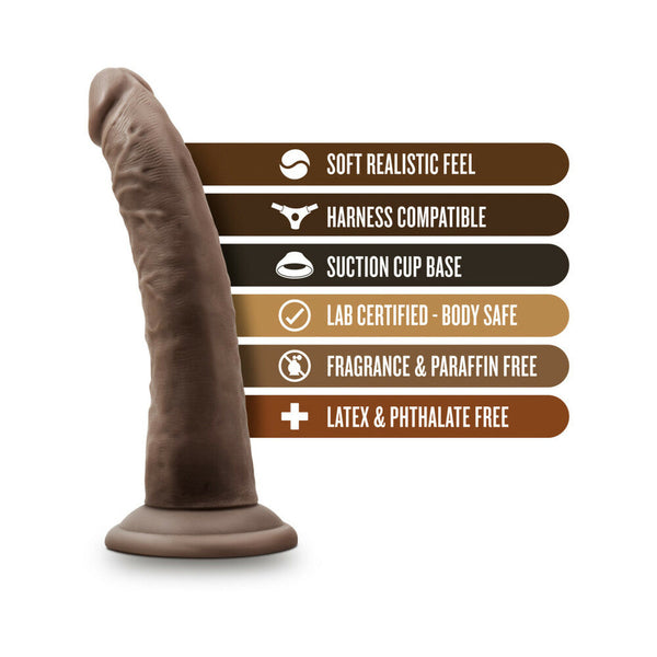 Realistic 7 in. Dildo Brown
