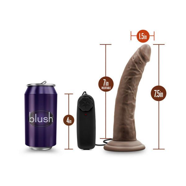 Dr. Dave Realistic 7 in. Vibrating Dildo Brown