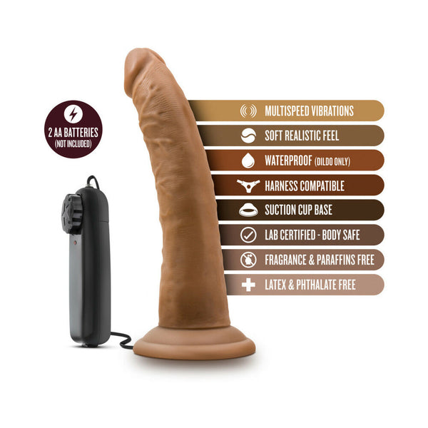 Dr. Dave Realistic 7 in. Vibrating Dildo Tan