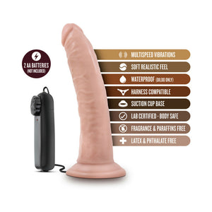 Dr. Dave Realistic 7 in. Vibrating Dildo Beige