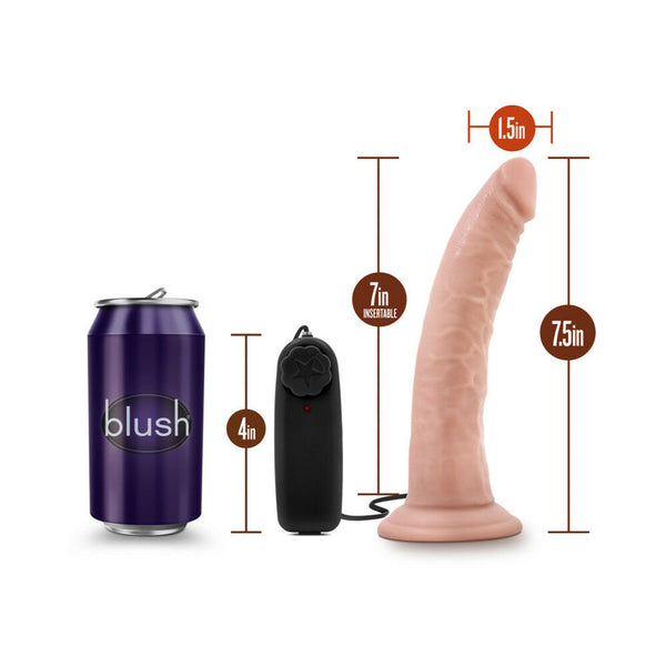 Dr. Dave Realistic 7 in. Vibrating Dildo Beige