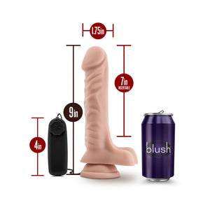 Dr. James Realistic 9 in. Vibrating Dildo with Balls Beige