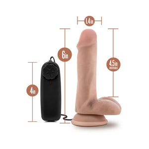 Dr. Rob Realistic 6 in. Vibrating Dildo with Balls Beige