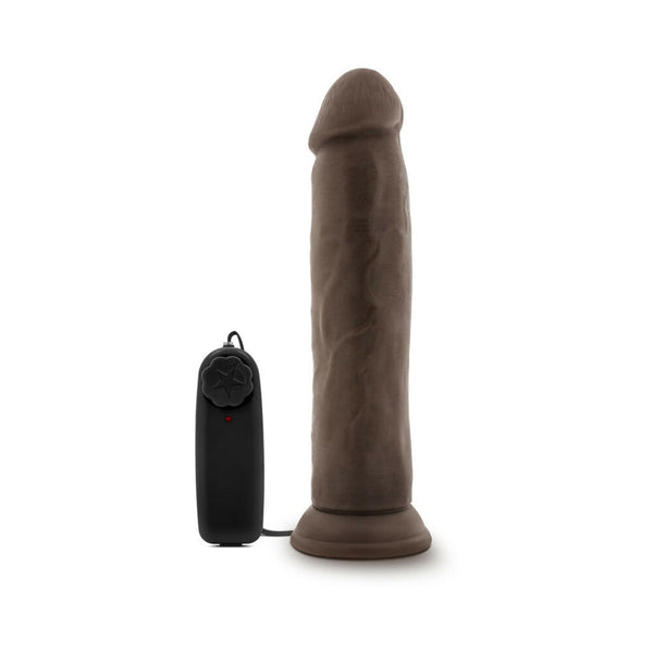 Dr. Throb Realistic 9.5 in. Vibrating Dildo Brown