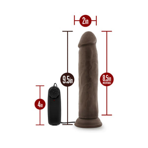 Dr. Throb Realistic 9.5 in. Vibrating Dildo Brown