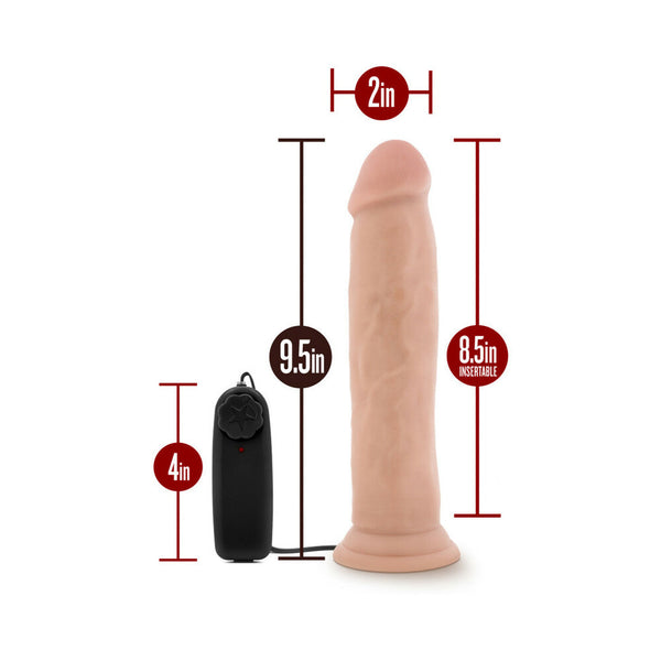 Dr. Throb Realistic 9.5 in. Vibrating Dildo Beige