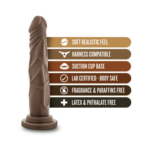 Basic 7.5 Realistic 7.5 in. Dildo Brown