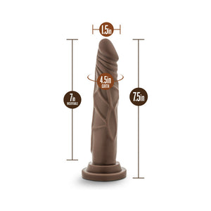 Basic 7.5 Realistic 7.5 in. Dildo Brown