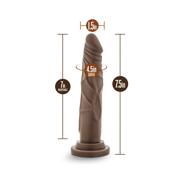 Basic 7.5 Realistic 7.5 in. Dildo Brown