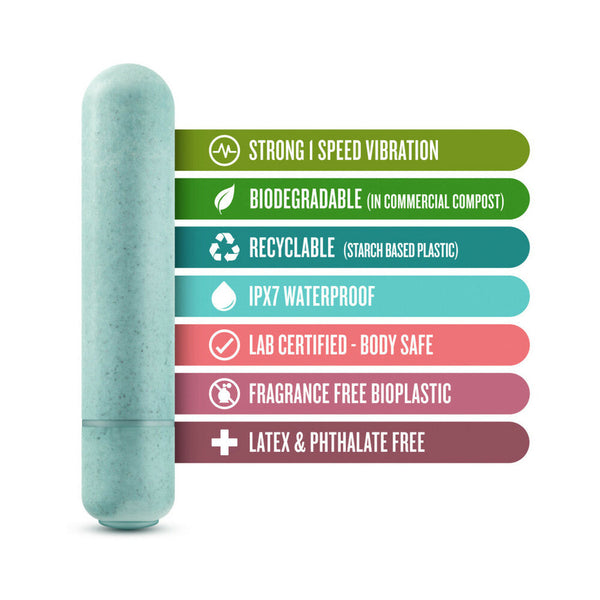 Eco Bullet Single-Speed Vibrator Aqua