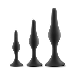 3-Piece Silicone Beginner Plug Kit Black