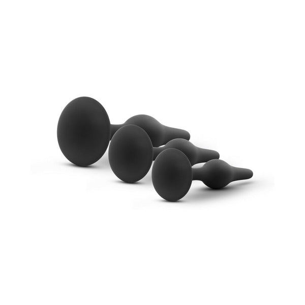 3-Piece Silicone Beginner Plug Kit Black