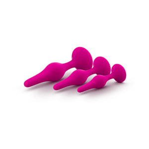 3-Piece Silicone Beginner Plug Kit Pink