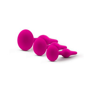 3-Piece Silicone Beginner Plug Kit Pink