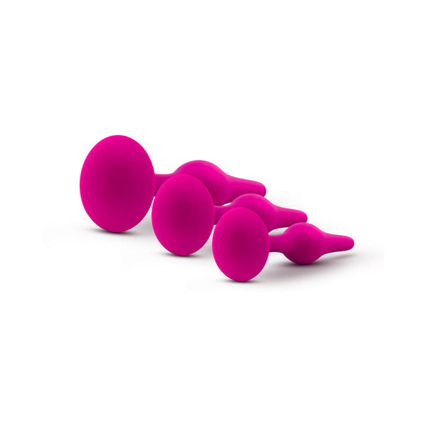 3-Piece Silicone Beginner Plug Kit Pink