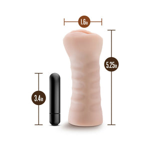 Ashley Vagina Stroker with Bullet Vibrator Beige