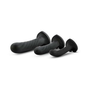 Twist Kit 3-Piece Silicone Dildo Set Black