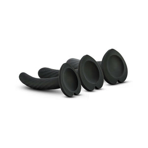 Twist Kit 3-Piece Silicone Dildo Set Black