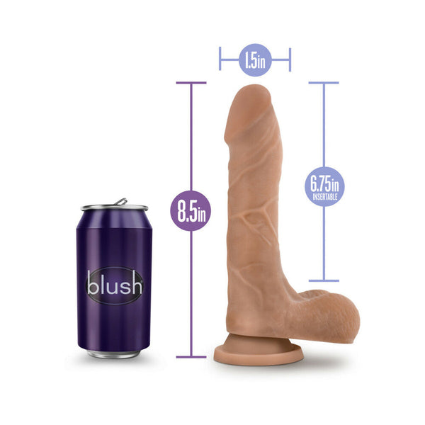 Mister Perfect 8.5 in. Posable Dual Density Dildo with Balls Tan