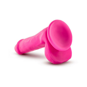 Bold Delight 6 in. Posable Dual Density Dildo with Balls Pink