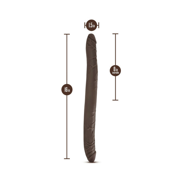 16 in. Double Dildo Brown