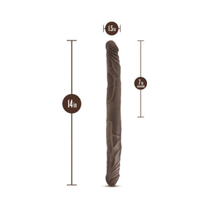 14 in. Double Dildo Brown